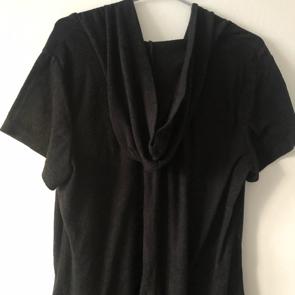 Black comfy dress with hoodie - Picture 2 of 5